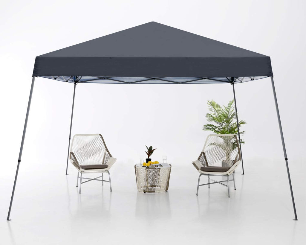 ABCCANOPY 11x11 Pop Up Canopy Tent, Slant Leg Outdoor Shade, Dark Gray