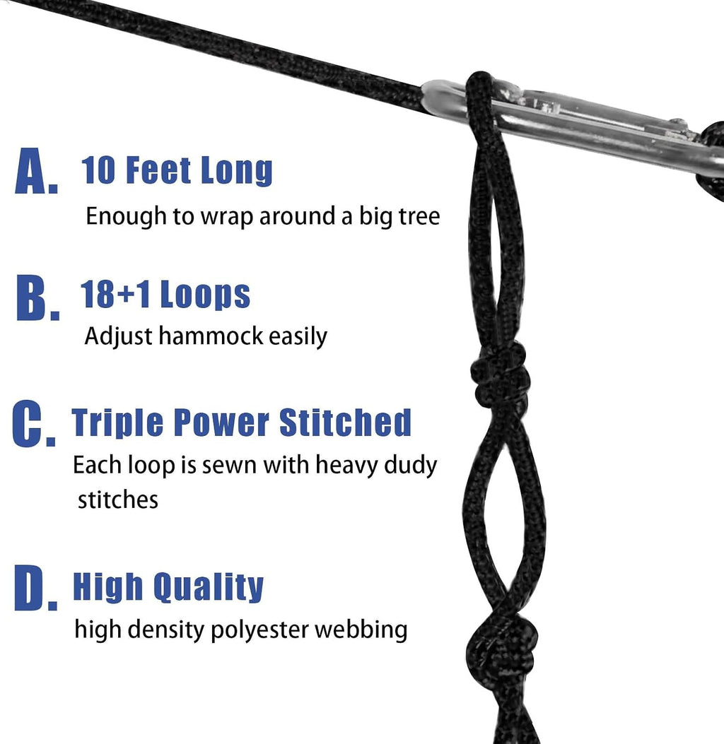 Camping Hammock with Tree Straps Portable Nylon Green 118"x78"