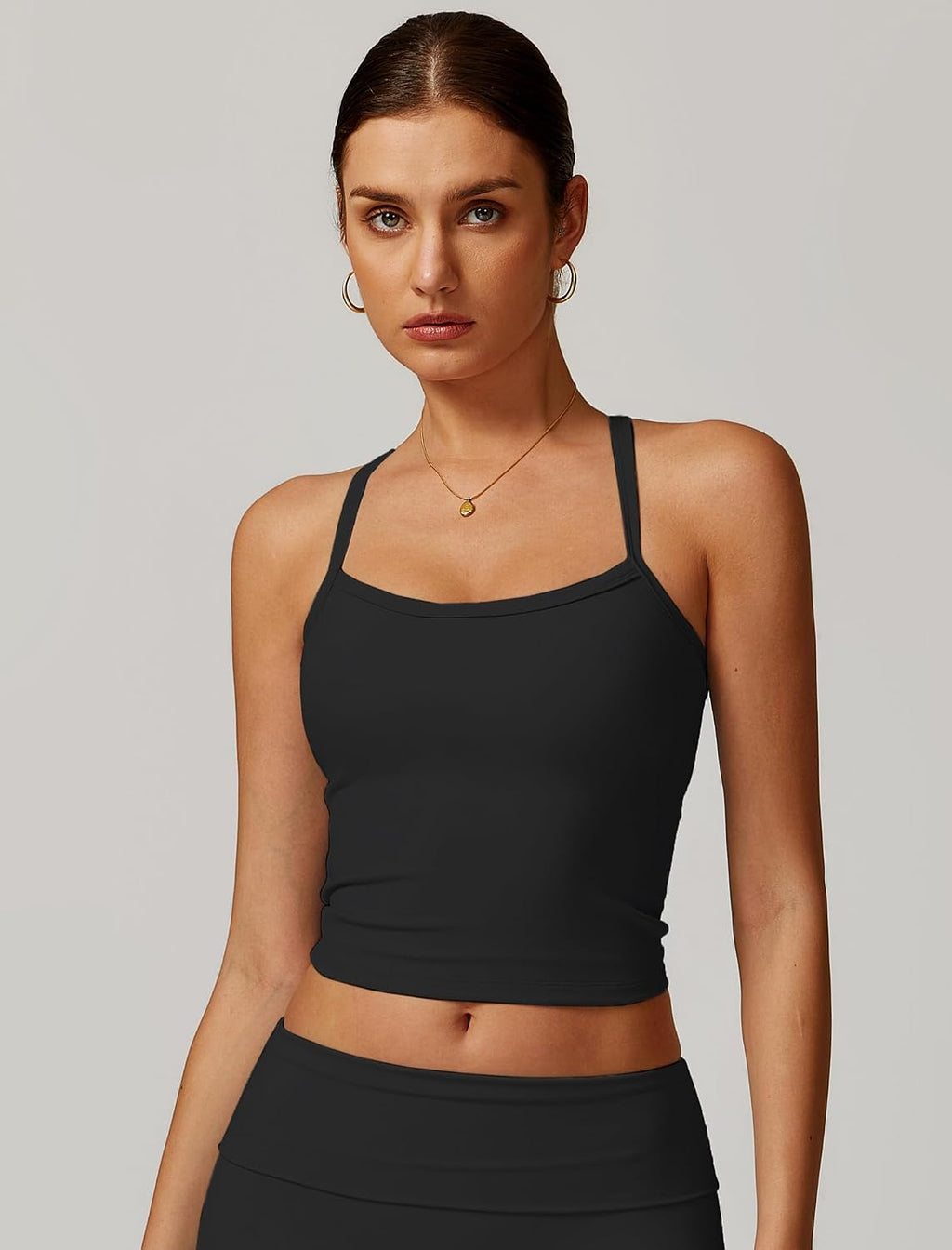 QBGJTD Workout Tank Tops Women Built in Bra Longline Sports Bras