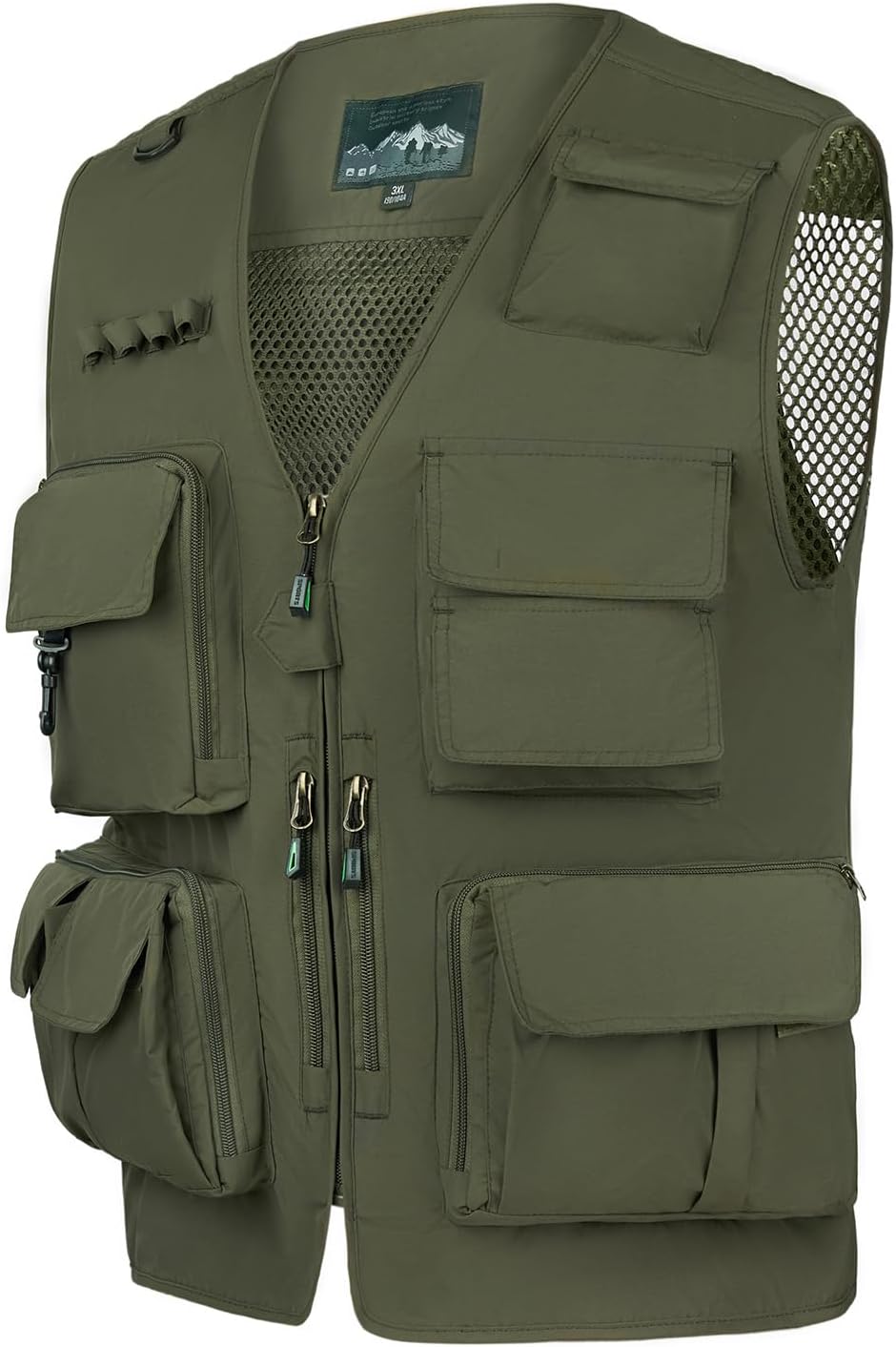 AOTORR Mens Outdoor Work Safari Cargo Photo Travel Fishing Vests for Men with Multi-pockets