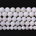 6MM 60PCS Natural Stone White Moonstone Gemstone Semi Precious Beads for Jewelry Making DIY Bracelet