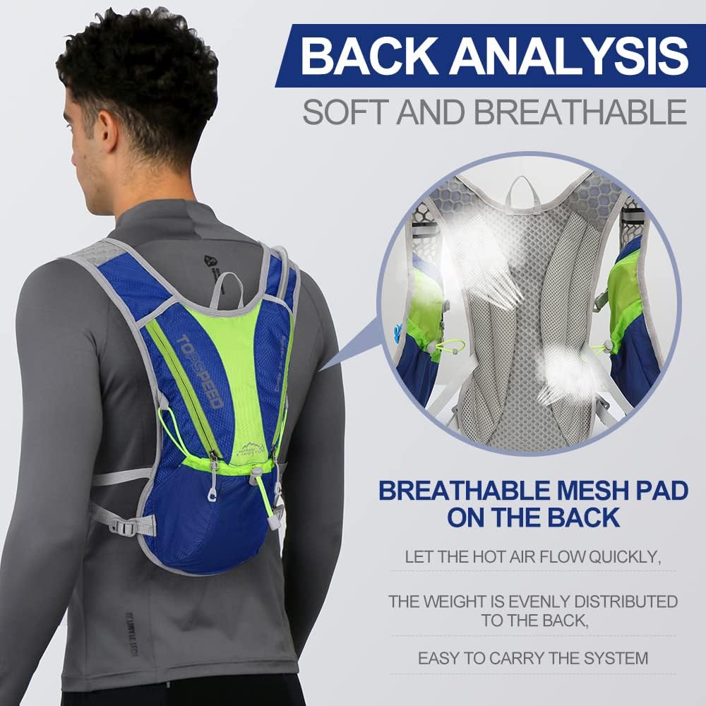 Hydration Pack Backpack, IX INOXTO Running Hydration Vest with 1.5L ( 50 oz) Water Bladder for Men Women, Lightweight Water Backpack for Hiking Cycling Climbing Camping