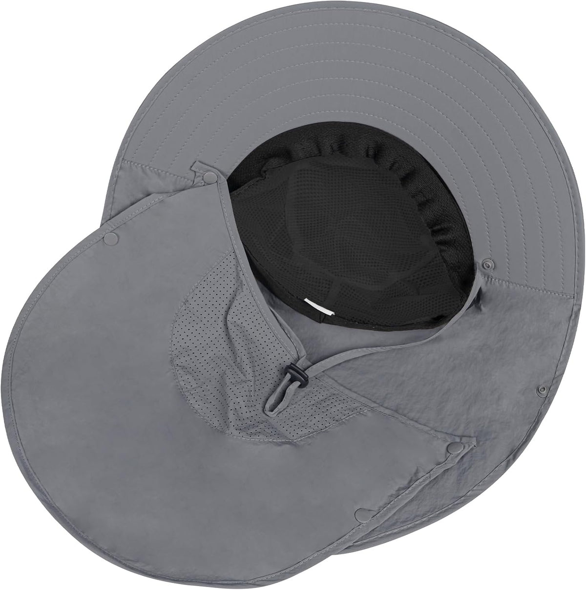 Rosoz Sun Hat for Men Women with Neck Flap& Removable Face Cover Wide Brim