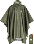 ANYOO Hooded Rain Poncho for Adult Waterproof Lightweight Raincoat