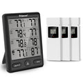Geevon Indoor Outdoor Thermometer Wireless with 3 Remote Sensors, Digital Hygrometer Thermometer, Wireless Temperature Humidity Monitor Gauge with 200FT/60M Range