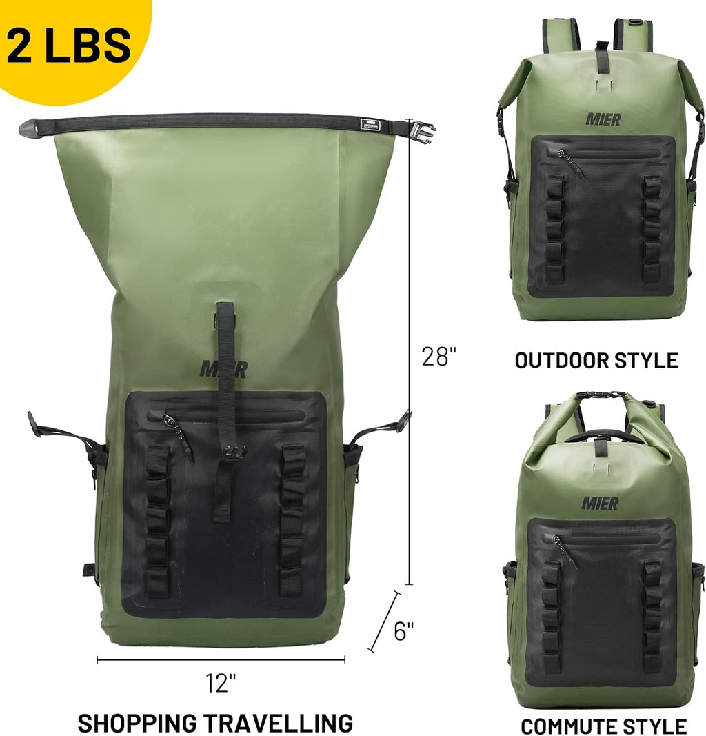 MIER Roll Top Waterproof Backpack Floating Dry Bag for Men Women