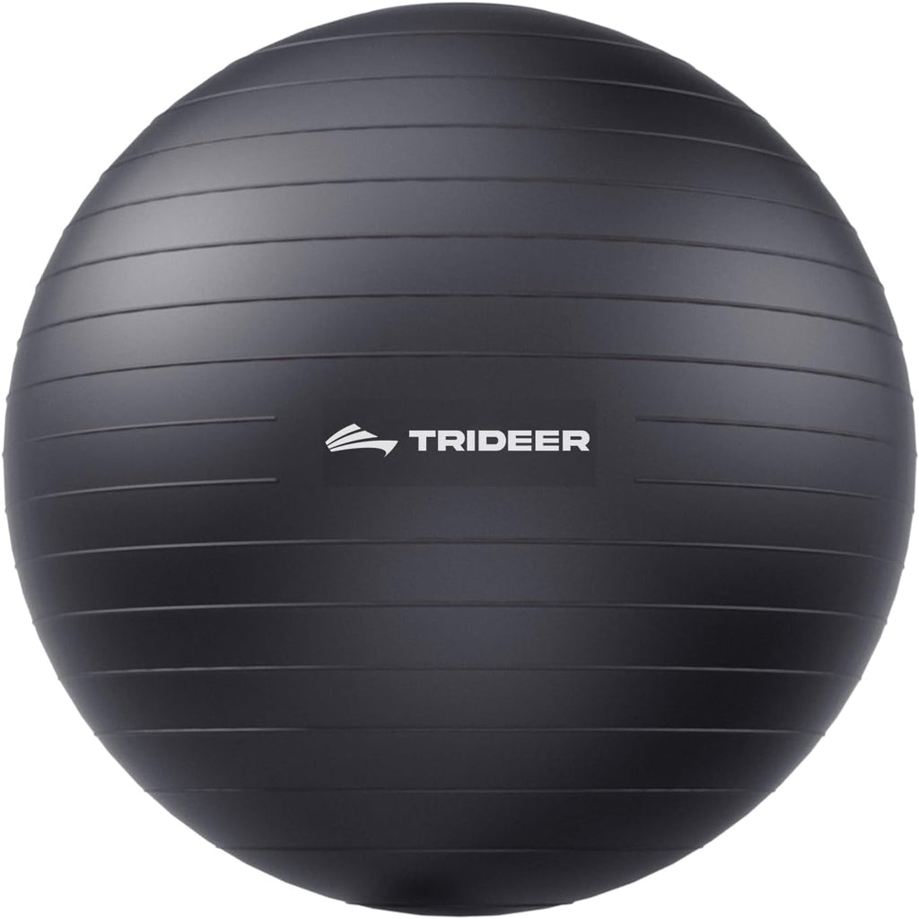 Trideer Yoga Ball for Exercise, Pilates, Core & Balance Training, Stability Ball for Pregnancy & Birthing Prep, Physical Therapy, Daily Stretching, Office Chair for Active Sitting, Quick Pump Included