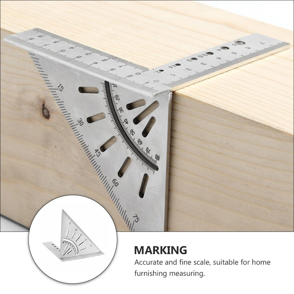 Stainless Steel Triangular Measuring Ruler for Carpentry Marking