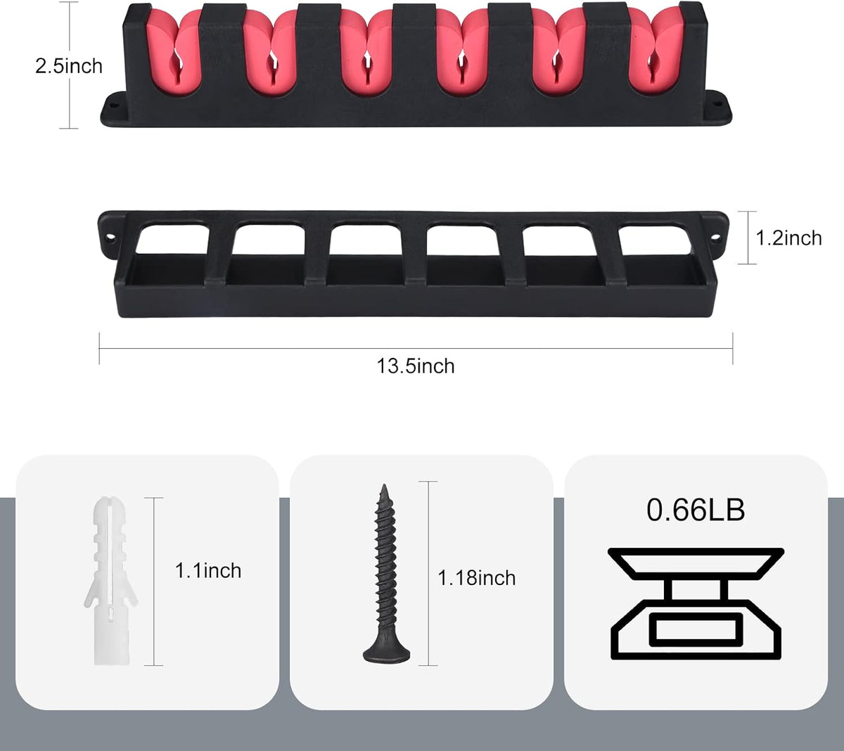 Vertical Fishing Rod Holders Wall Mount,Pole Racks for Garage
