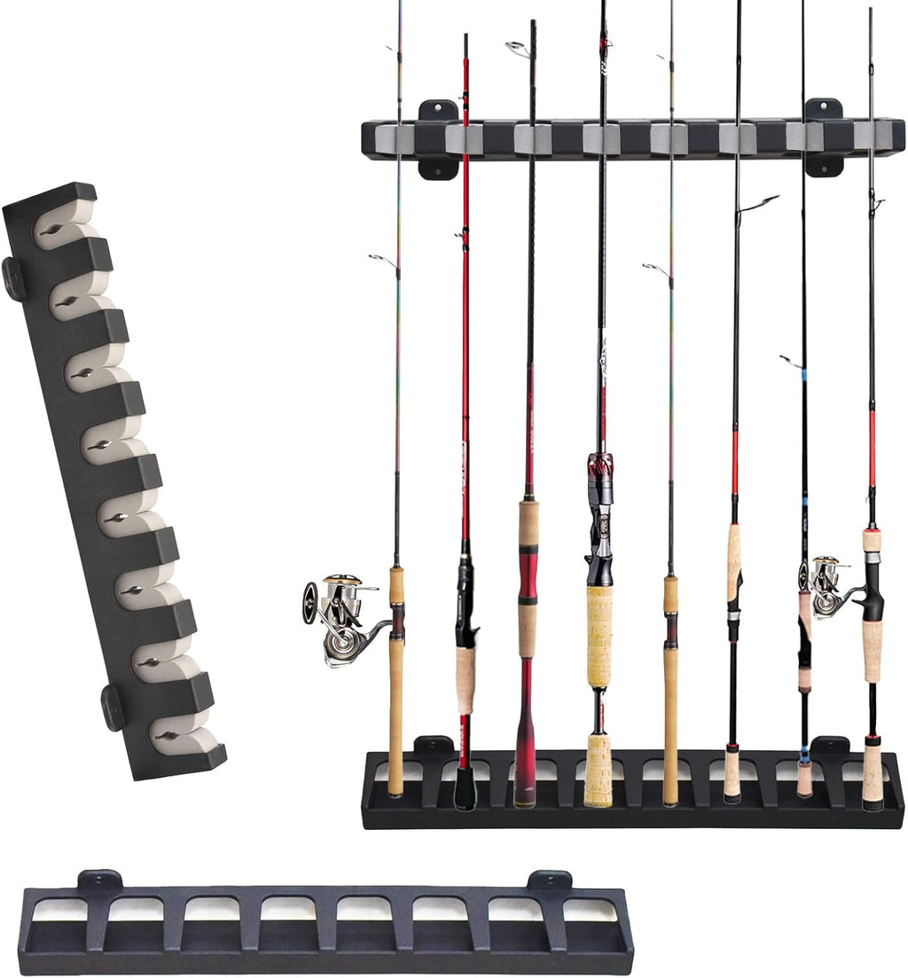Vertical Fishing Rod Holders Wall Mount,Pole Racks for Garage