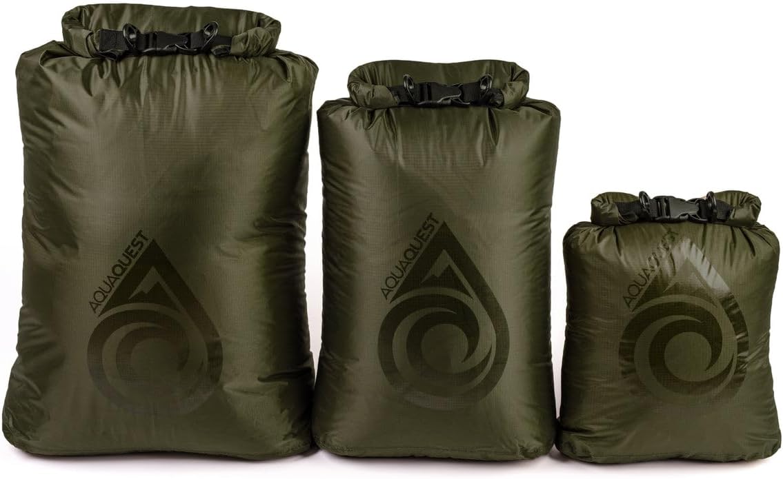 AquaQuest Rogue Dry Bag – 100L Olive Drab – 100% Waterproof Roll Top – Boating Dry Bag