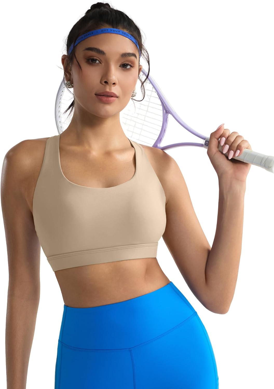 RUNNING GIRL Cross Back High Impact Sports Bras for Women