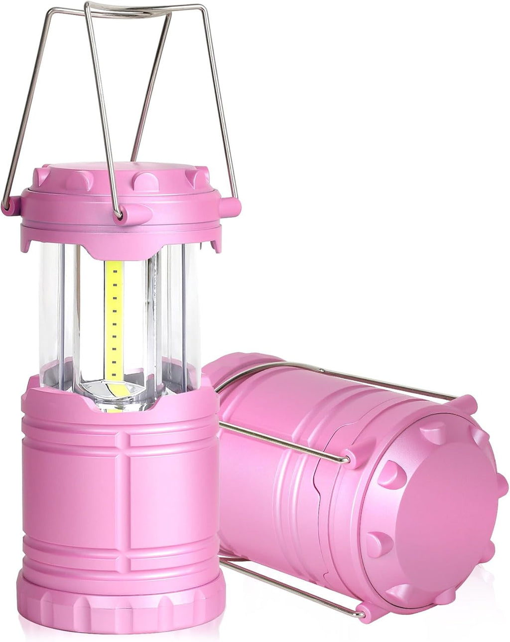 2-Pack Mini LED Pink Camping Lantern
