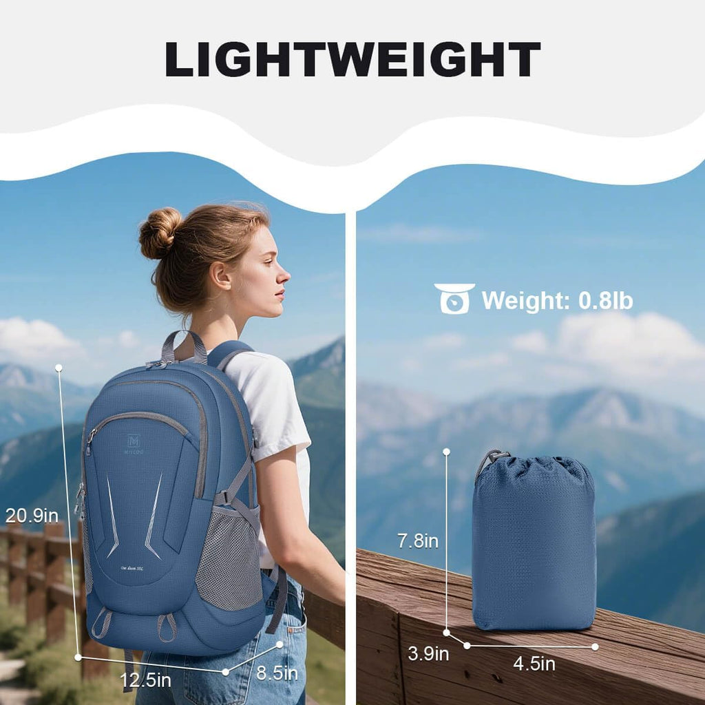 MIYCOO Ultralight Packable Backpack, 35L Waterproof Hiking Daypack