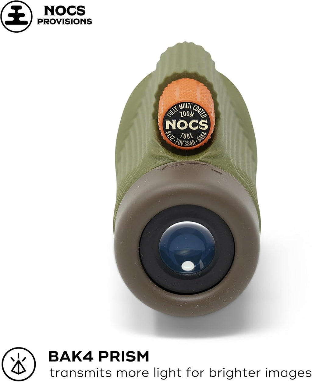 Nocs Provisions Zoom Tube 8x32 Monocular, Bird Watching & Backpacking