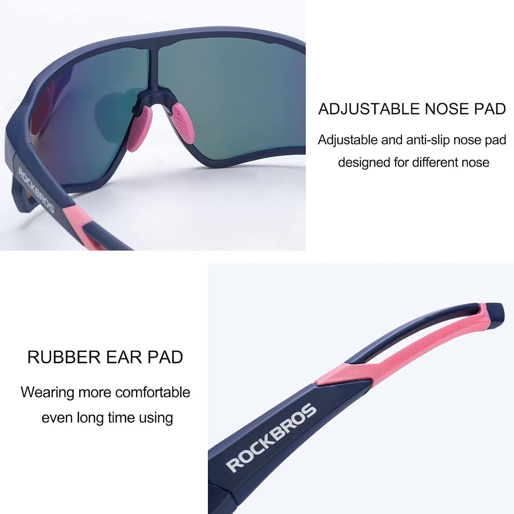 ROCKBROS Polarized Sports Sunglasses Anti-Glare HD Cycling Sun Glasses