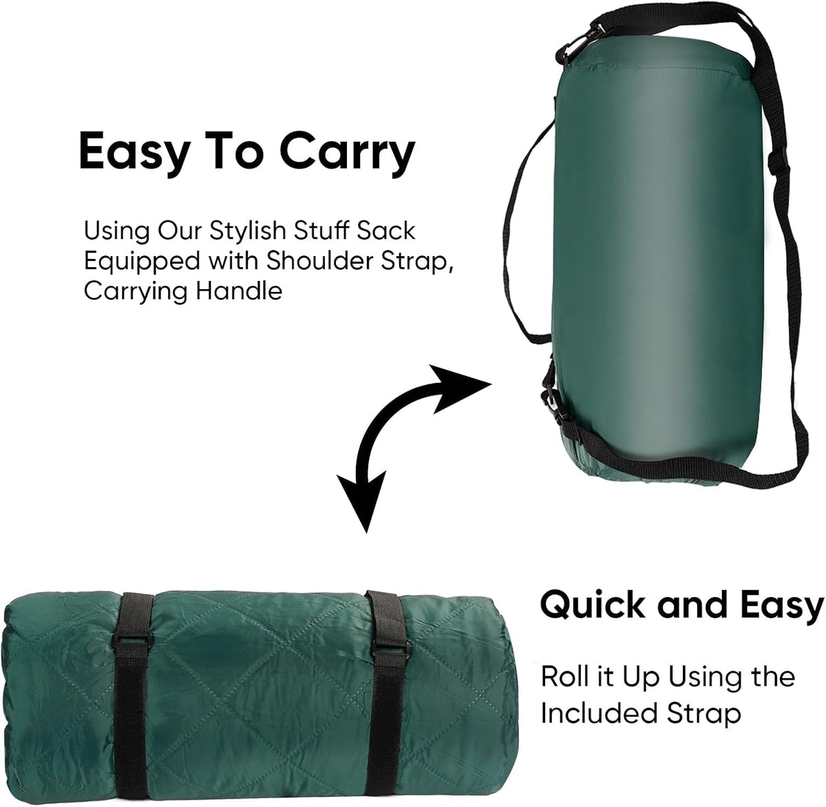 Waterproof Outdoor Blanket 82"x55", Windproof & Warm, 250 GSM Fleece Lining