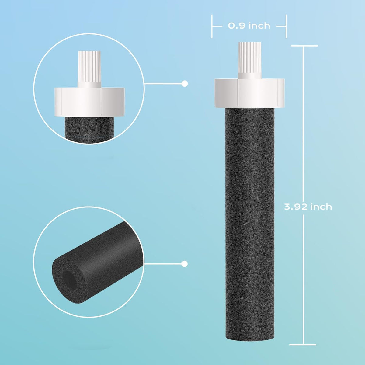 Replacement for Brita Water Filter,Water Bottle Filter Compatible with Brita BB06 Hard Sided Sport Bottle Filter and Stainless Steel, 6 Pack