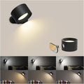 AKSDA Battery Operated Wall Sconce, LED Reading Light, 360-Degree Rotation Magnetic Mounting Rechargeable Cordless Wall Lights with Dimmable 3 Color Temps Touch Control for Bedroom Hallway, 1 Pack
