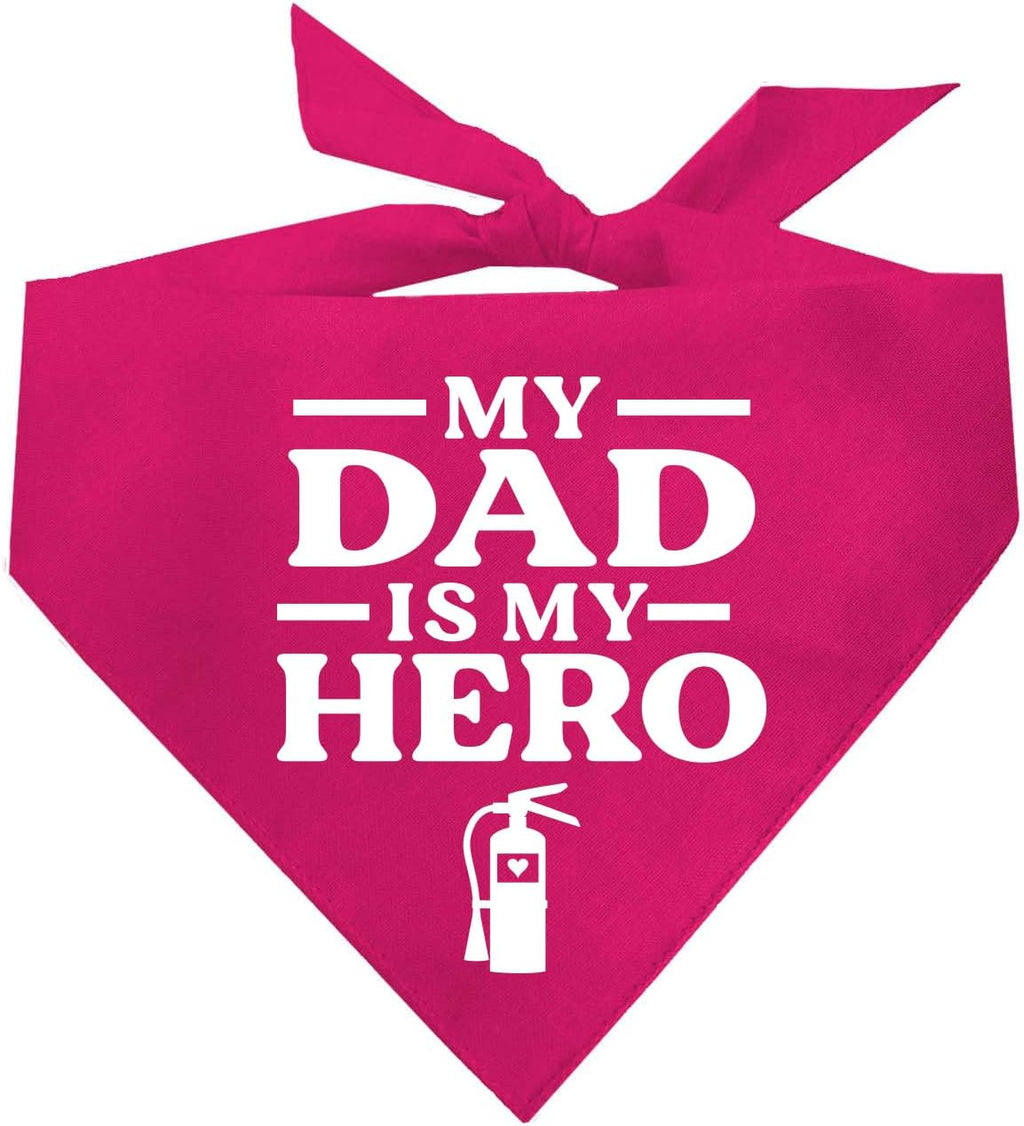 My Dad is My Here Firefighter Dog Bandana (Red, OS 338)