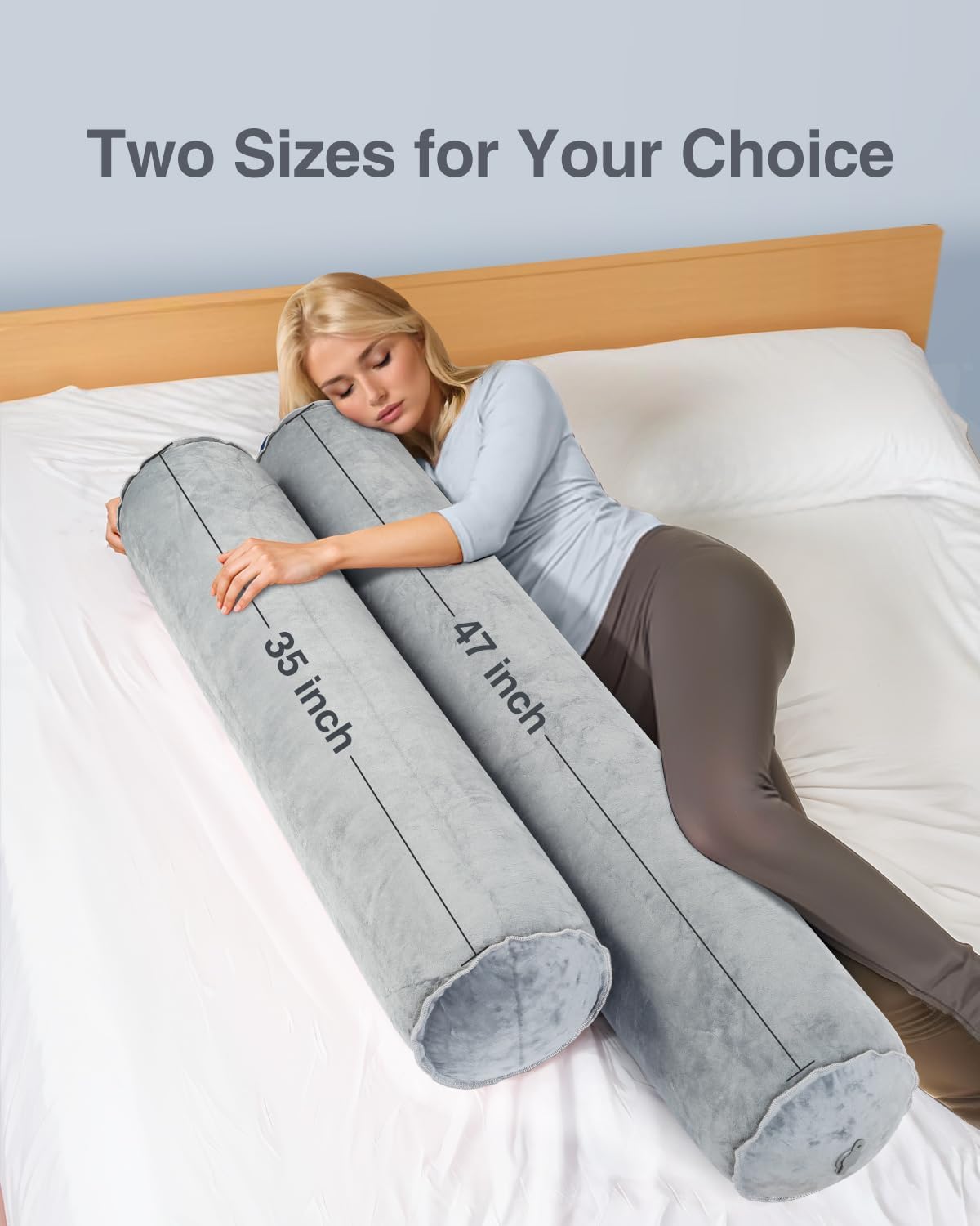 Luxtude Inflatable Body Pillow for Adults Kids, Travel Body Pillow