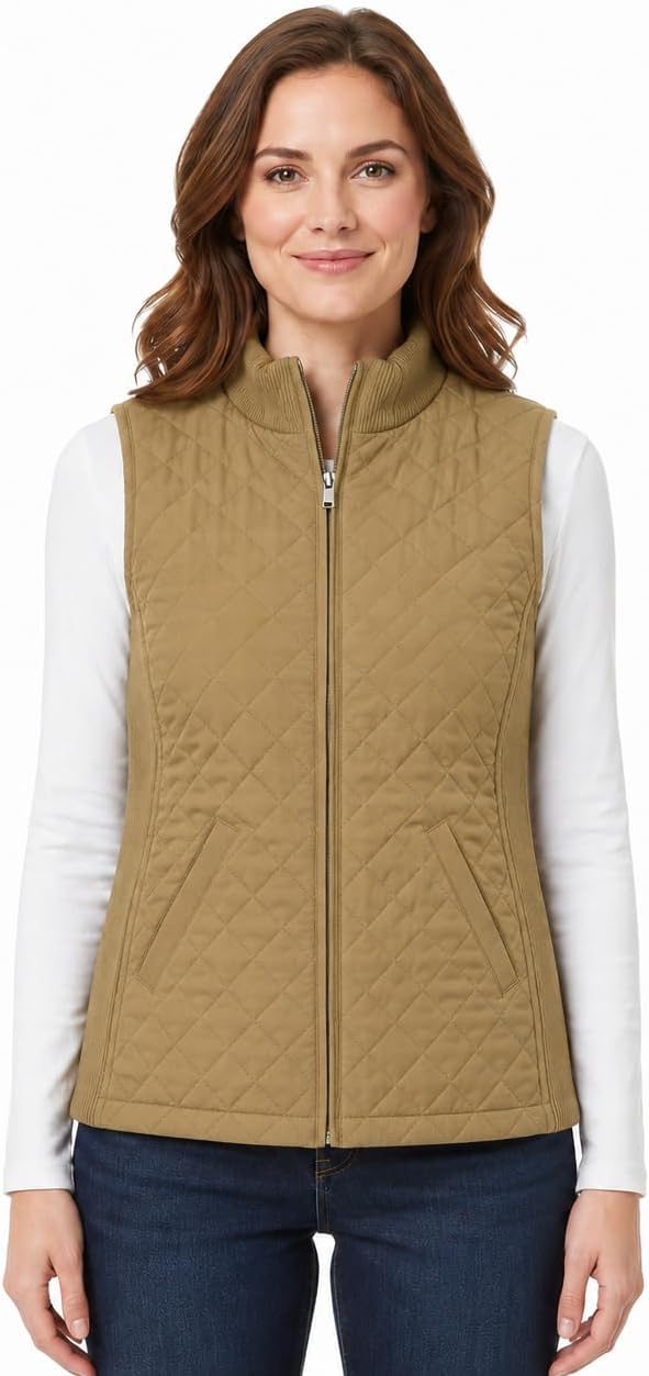 Bienzoe Womens Lightweight Quilted Vest: Warm Daily Layer