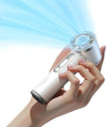 TORRAS COOLiFY iva Handheld Fan with Ice Cooler, [Chill by 50°F], 0-100 Adjustable Speed, Super Mini Powerful Portable Fan 4900mAh Rechargeable, Hand Fans for Travel Essentials,Mothers Day Gifts,Ivory