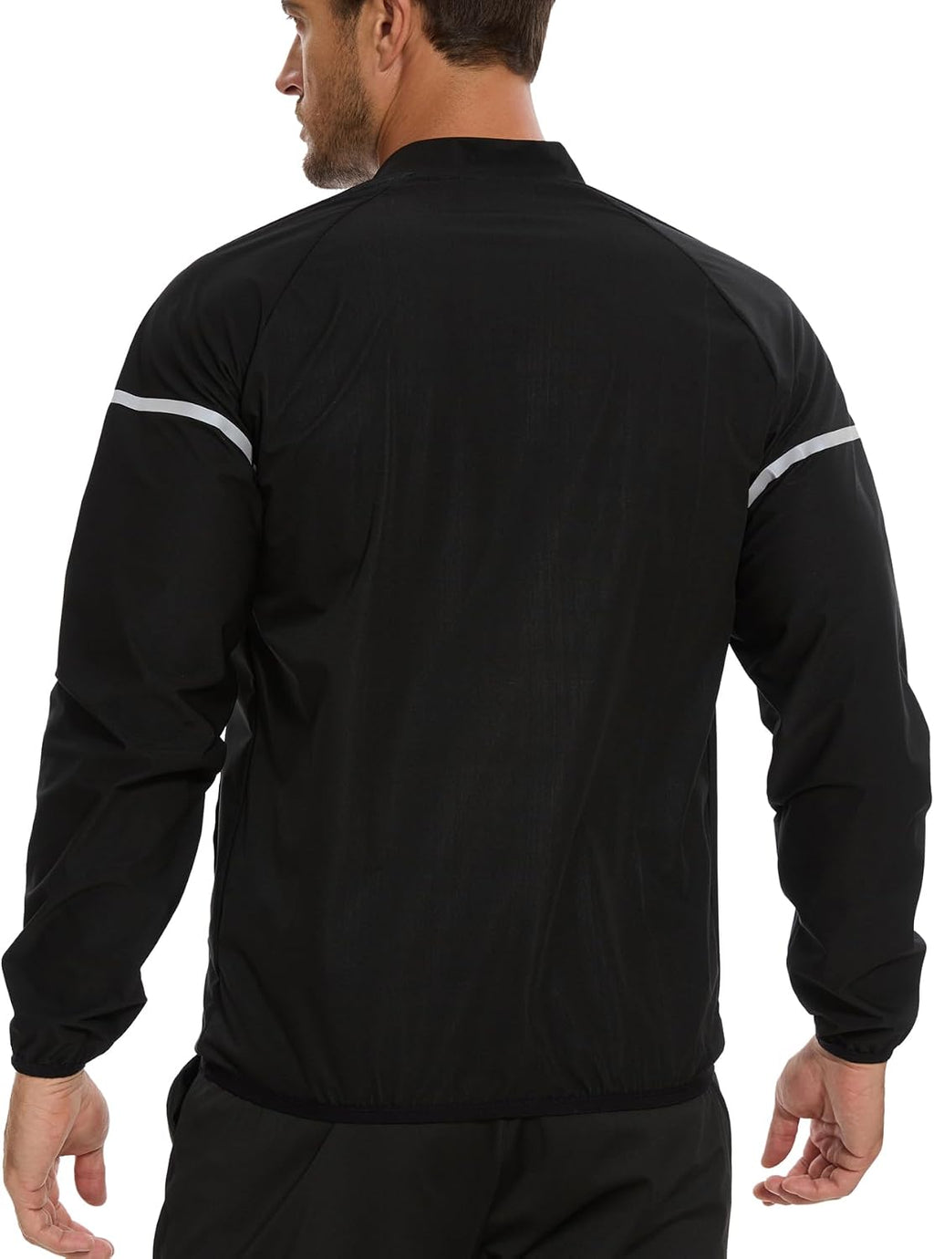 NINGMI Sauna Suit for Men Sweat Jacket Long Sleeve Shirt Zipper Workout Body Shaper Top Slimming Fitness Gym
