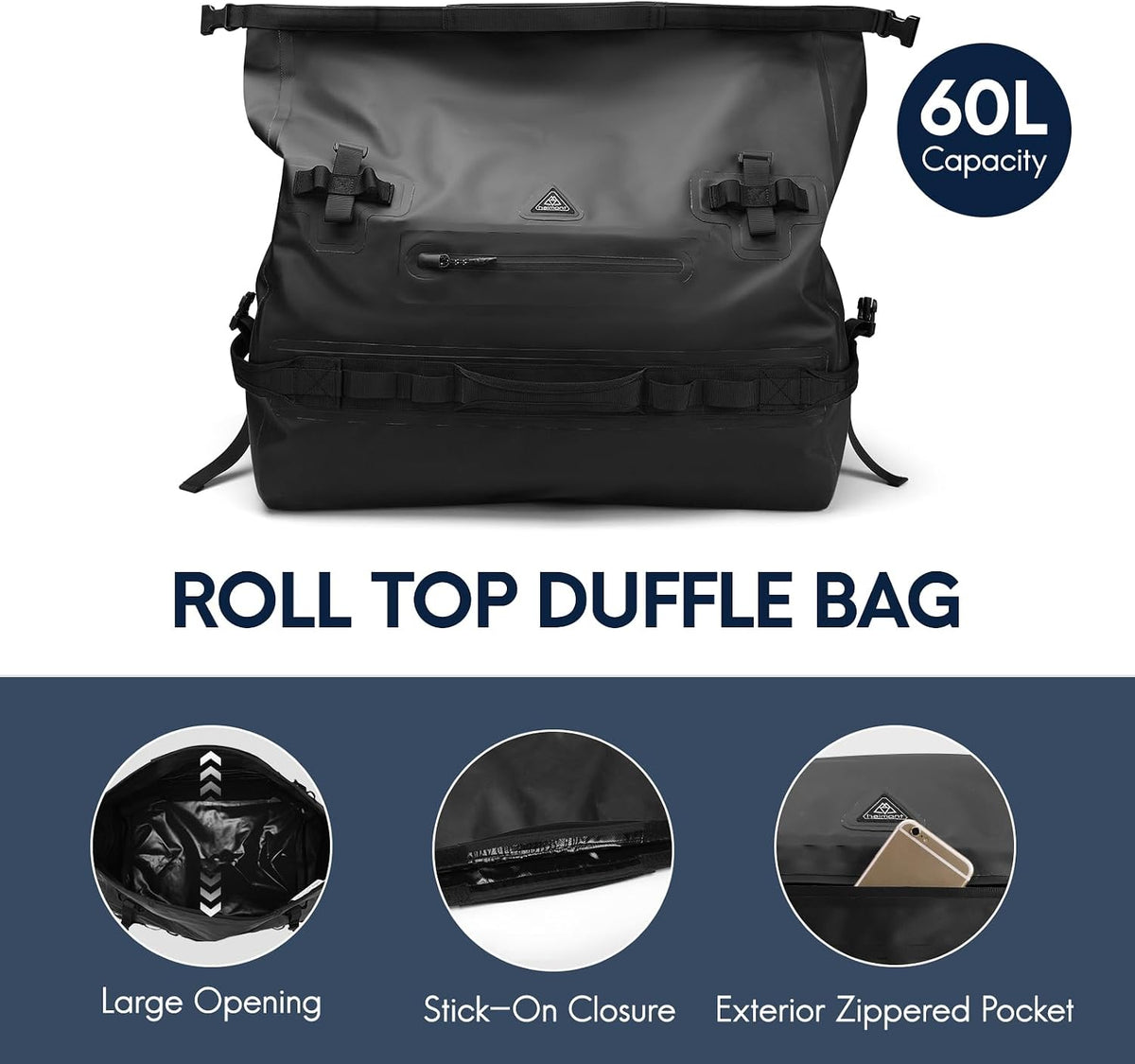 Haimont IPX7 Waterproof Roll-Top Dry Duffel Backpack Bag