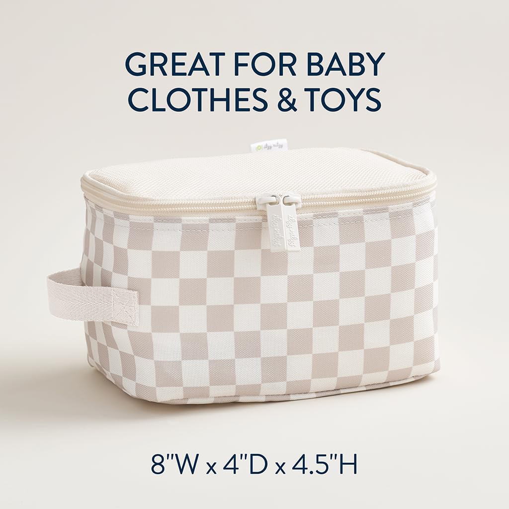 Itzy Ritzy Packing Cubes for Travel, Set of 3 Organizers (Checkerboard)