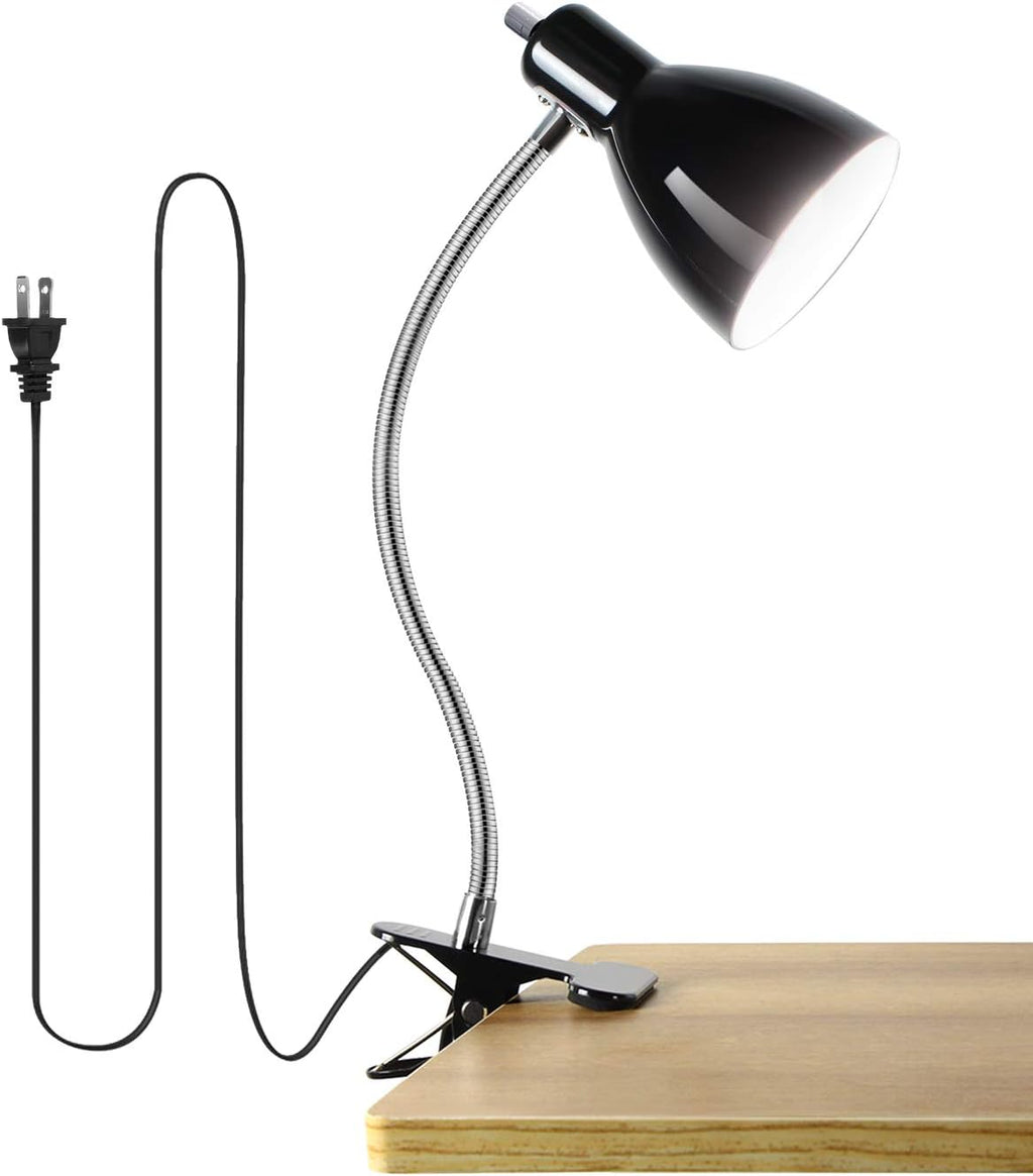 LALISU Desk lamp Eye-Caring Table Lamps, 360°Rotation Gooseneck Clip Lamp