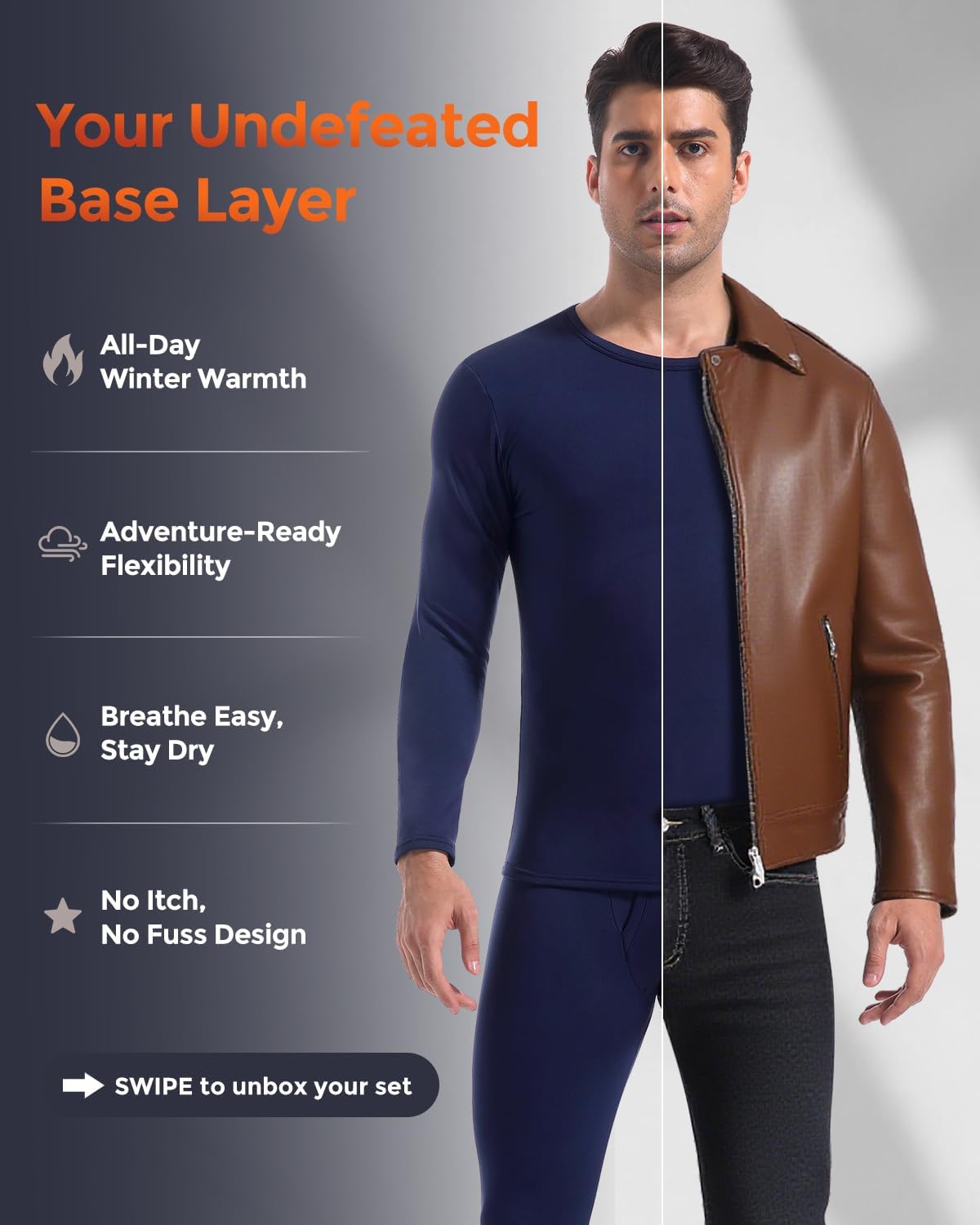 Thermal Underwear Long Johns for Men Cold Weather Base Layer Set