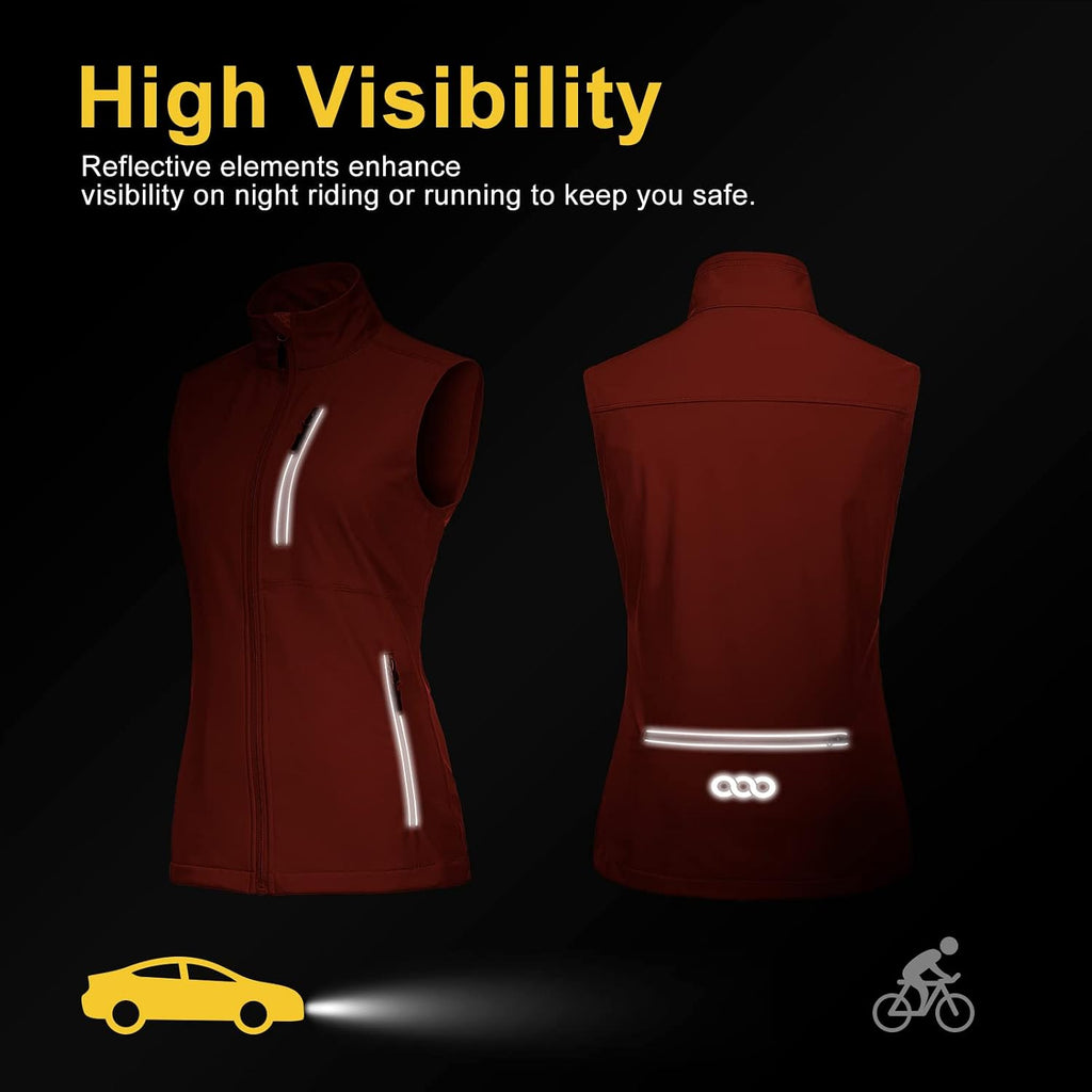 33,000ft Women's Lightweight Running Vest with 6 Pockets for Travel Golf