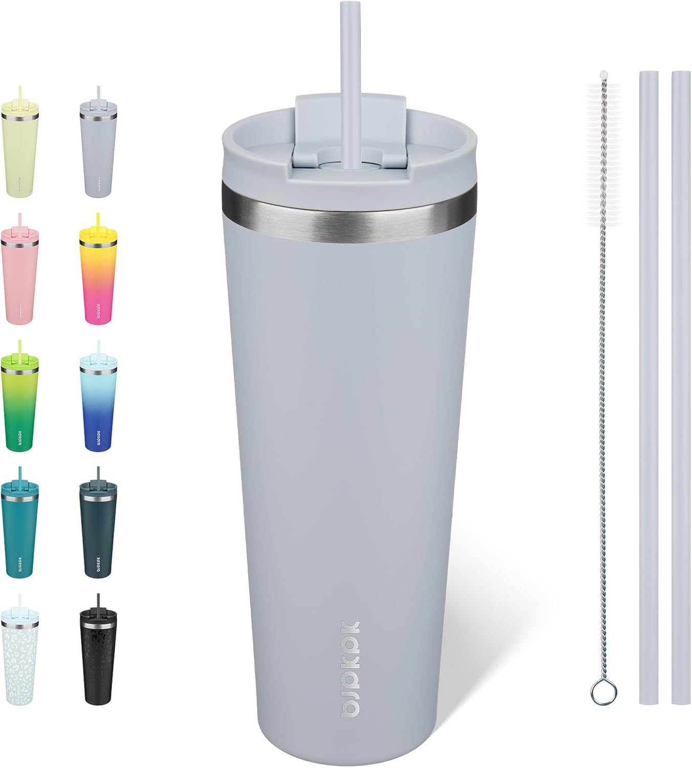 BJPKPK 26 oz Coffee Tumbler with Straw, Insulated Stainless Steel Cup