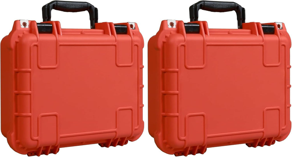 Jack Boss Hard Case, 13.6x11.4x6 Inch Portable Weather Waterproof Protective Camera Case with Customizable Foam, Fit Use of Drones, Camera, Equipments,Black