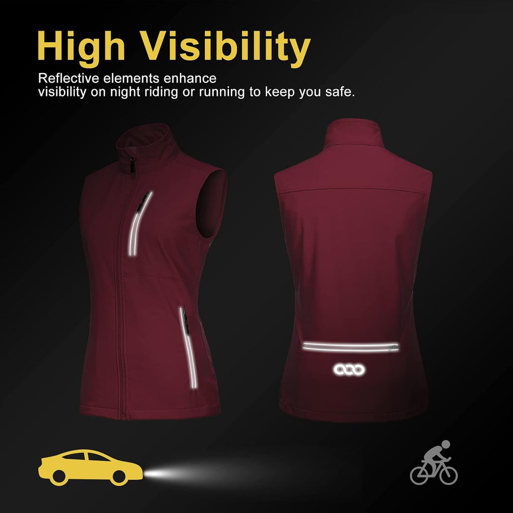 33,000ft Women's Lightweight Running Vest with 6 Pockets for Travel Golf
