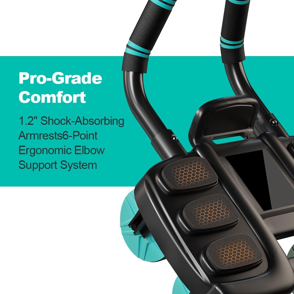 4-Wheel Automatic Rebound Ab Roller Wheel with Elbow Support