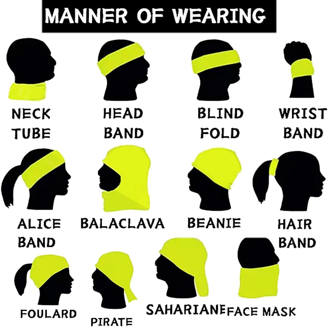Neck Gaiter Mask Face Scarf Bandana Tube Cover Headwear Balaclava Headband Headwrap for Men and Women