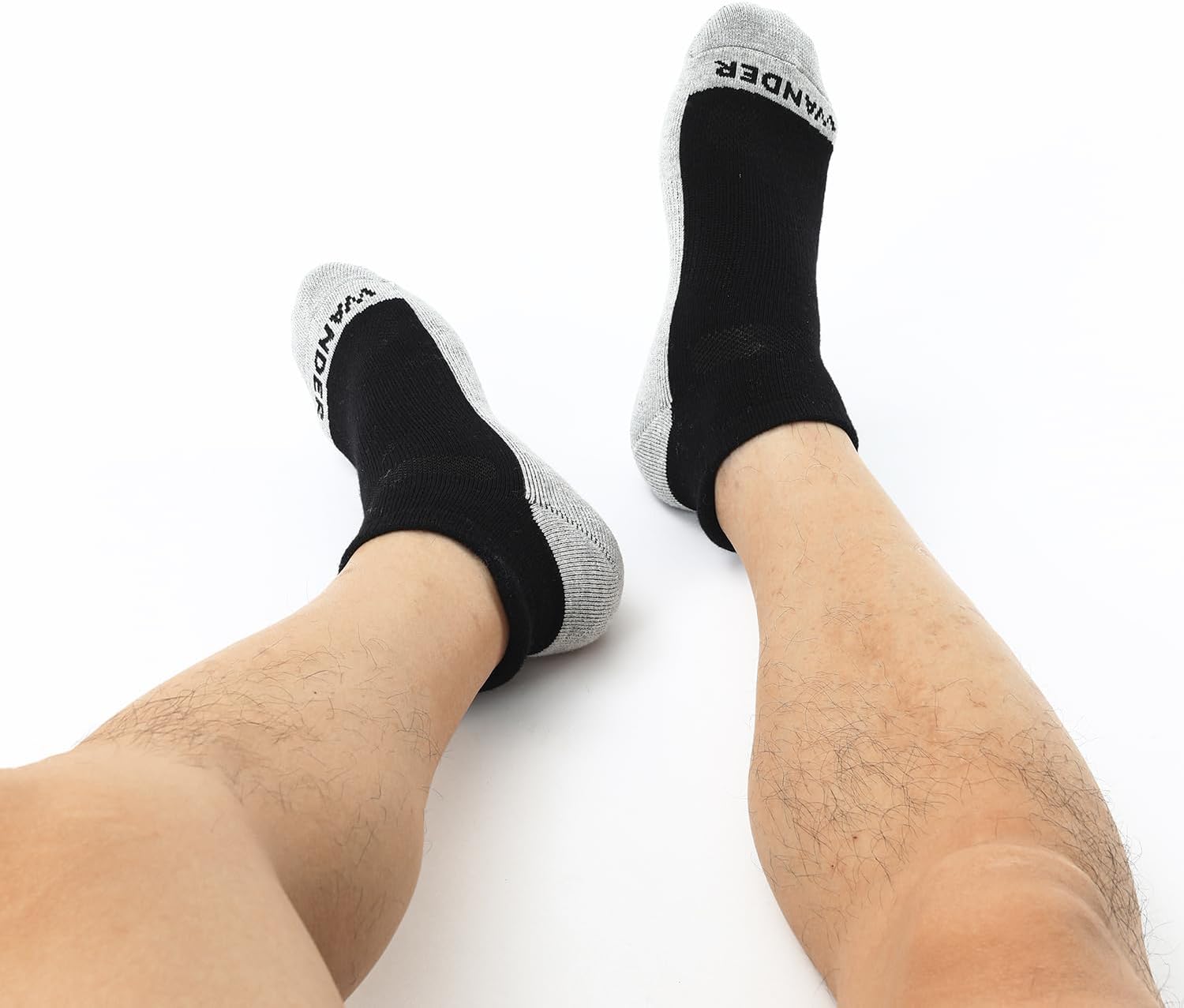 WANDER Merino Wool Ankle Running Hiking Socks Lightweight No Show 3 Pairs