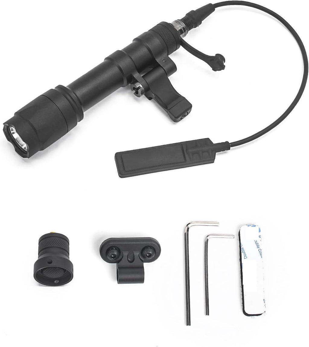 NOBUHIRO NOB#600C 800 Lumens Tactical Flashlight, 2 Rotating Base, 2 Switches