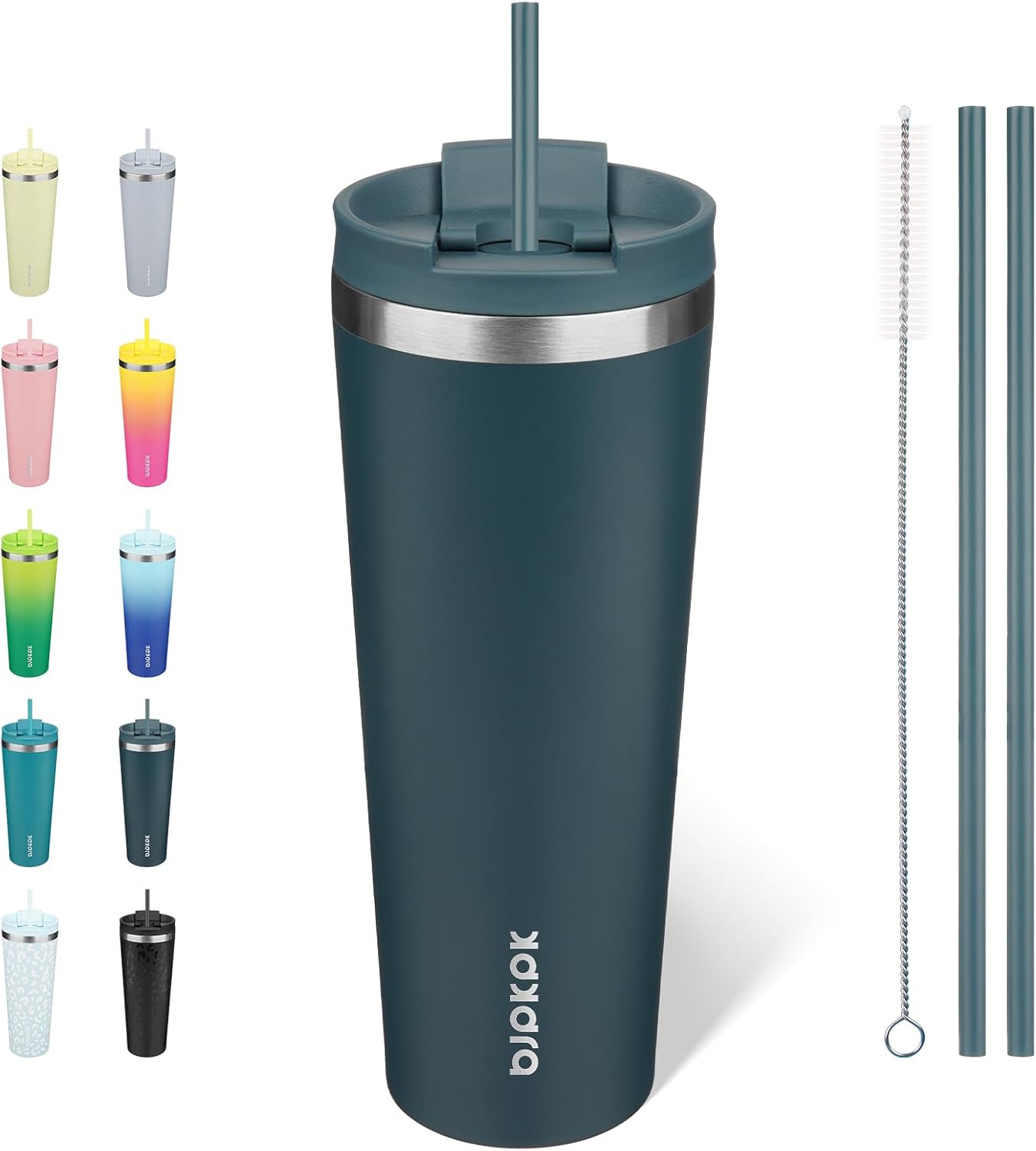 BJPKPK 26 oz Coffee Tumbler with Straw, Insulated Stainless Steel Cup