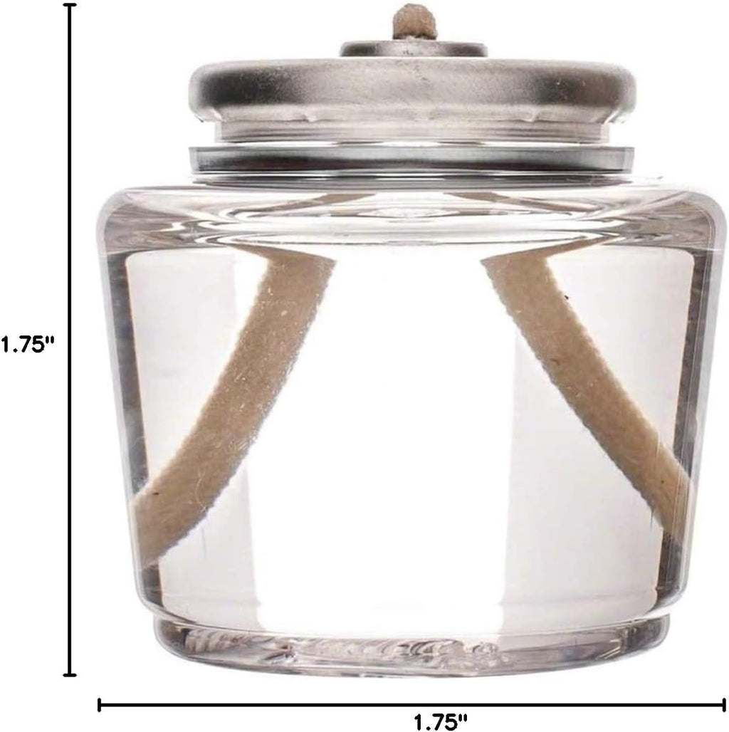 D'light Online 15 Hour Liquid Votive Candles Disposable Fuel Cells Small Oil Lamp for Events, Emergency Candles, Restaurant Tables, Romantic Dinner Candles and Wedding Tables (Set of 12)