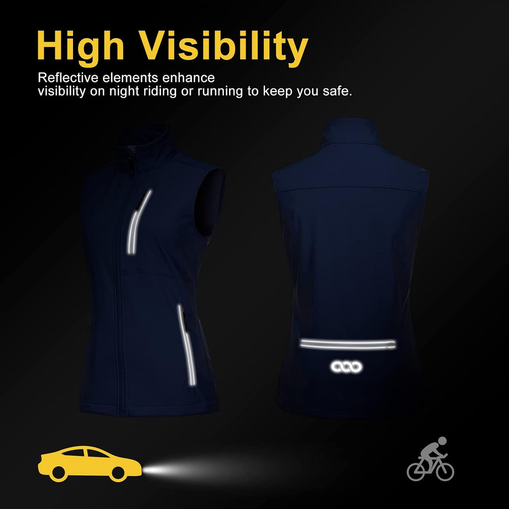 33,000ft Women's Lightweight Running Vest with 6 Pockets for Travel Golf