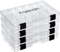 Tripquips 3600 Tackle Trays, Plastic Storage Organizer Box with Removable Dividers - Tackle Boxes - Fishing Tackle Storage - 3700 Tackle Trays - 2 Packs/4 Packs Box Organizer