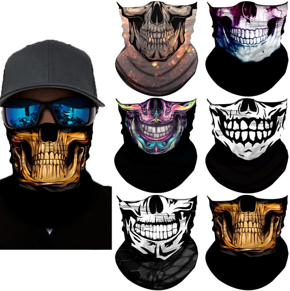 Neck Gaiter Mask,Bandana Gator Face Cover Mask Sun UV Protection,Neck Warmer Balaclava,Tube Face Scarf,Headband for Outdoor