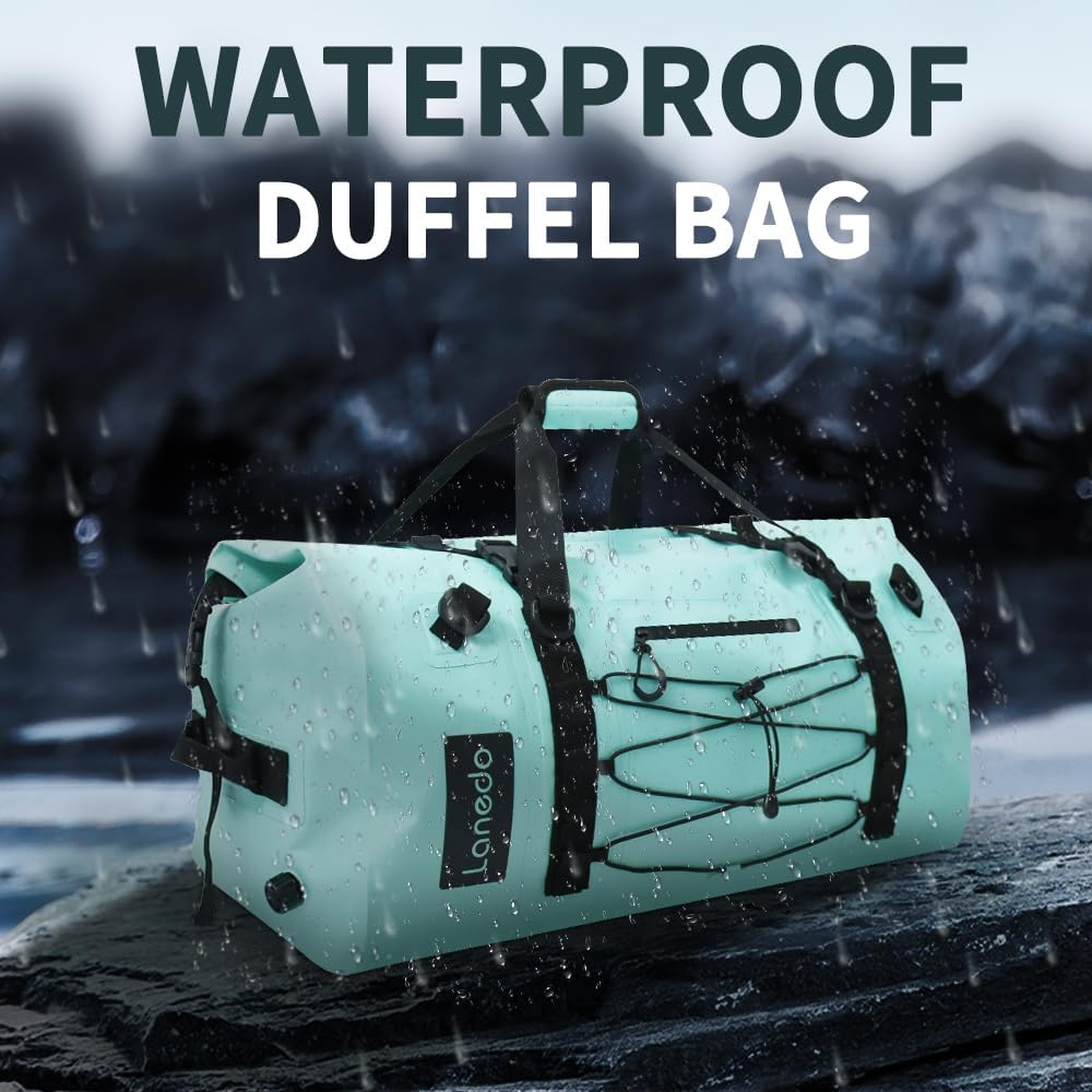 80L Dry Bag Large Waterproof Bag Roll-Top Heavy Duty Fishing Duffel Bag with Durable Straps & Handles for Kayaking Paddle boarding Boating Rafting Fishing