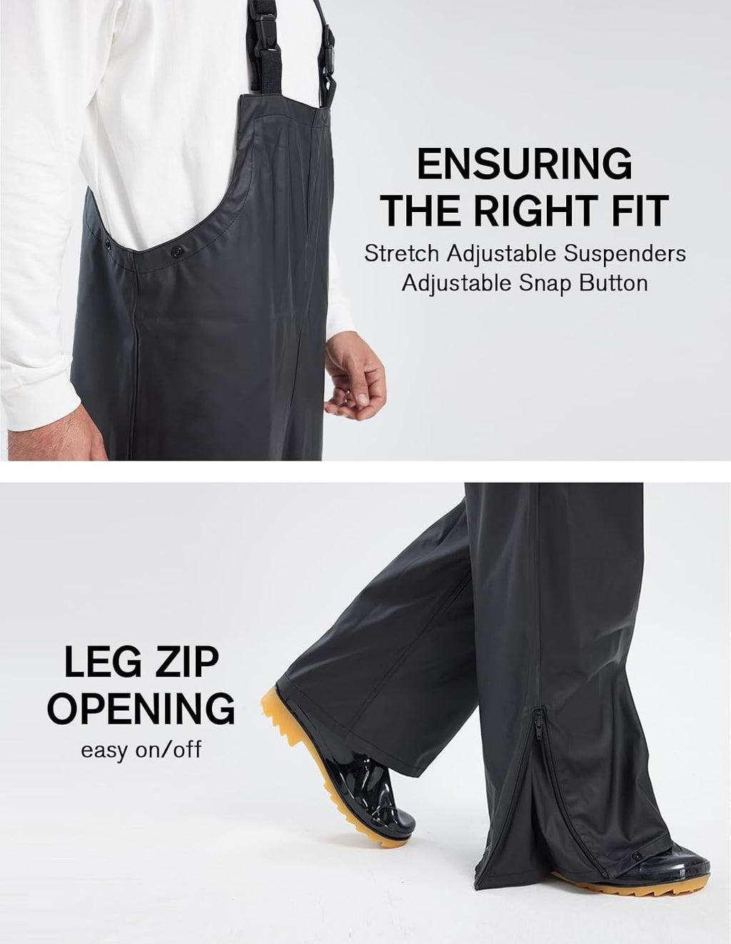 TOWN&FIELD Rain Suits for Fishing Waterproof Rain Gear for Men Women Heavy Duty Rain Coat Jacket with Pants/Overalls