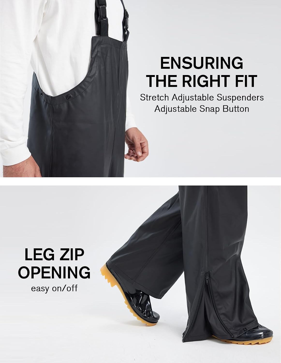TOWN&FIELD Rain Suits for Fishing Waterproof Rain Gear for Men Women Heavy Duty Rain Coat Jacket with Pants/Overalls