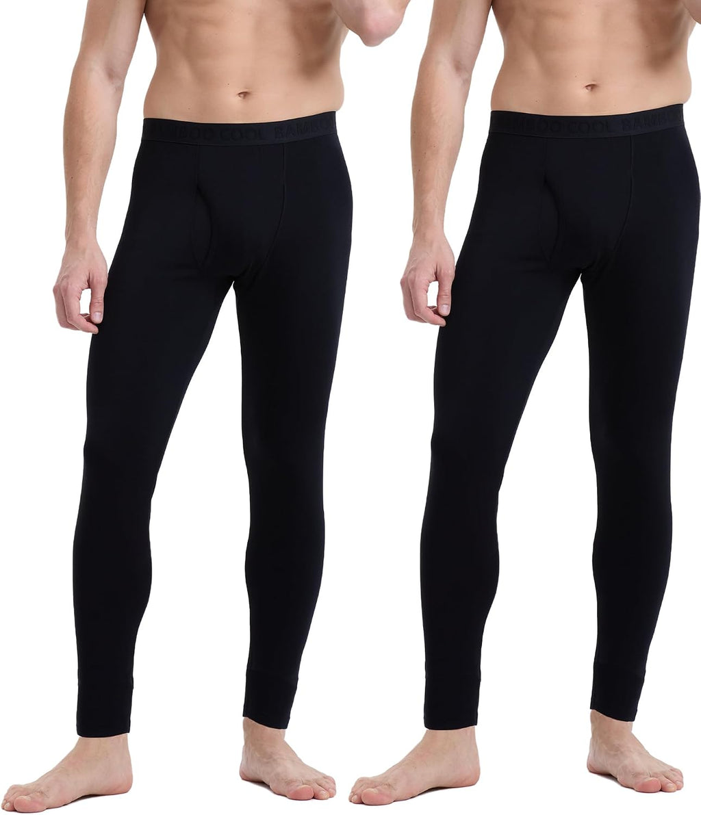BAMBOO COOL Men's Thermal Underwear Lightweight Fleece Lined