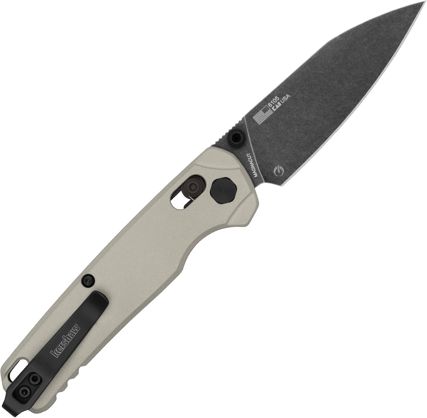 Kershaw Bel Air Pocket Knife, Made in The USA, 3.1 inch CPM MagnaCut Steel Blade, EDC Design, Duralock Locking Mechanism, Manual Folder, Pocketclip